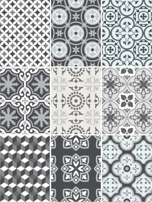 Fliesenaufkleber marokkanisch Traditionell in Anthrazit