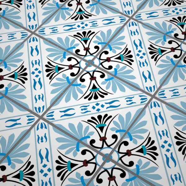 Fliesenaufkleber Badezimmer Lissabon Portugiesisch in Blau