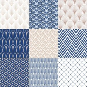 Fliesenaufkleber Art Deco Traditionell in Beige