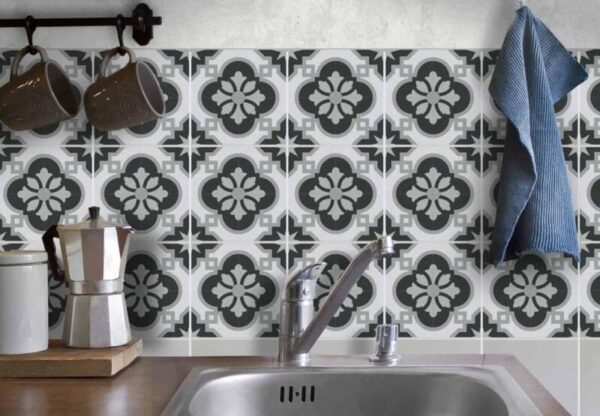 Fliesenaufkleber in Beige