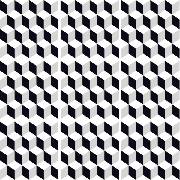 Fliesenaufkleber cubes marokkanisch in Grau