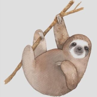 Wandbild Kunstdruck Aquarell Faultier Sloth