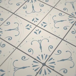 Bodenfliesenaufkleber Beige ornamente in Beige