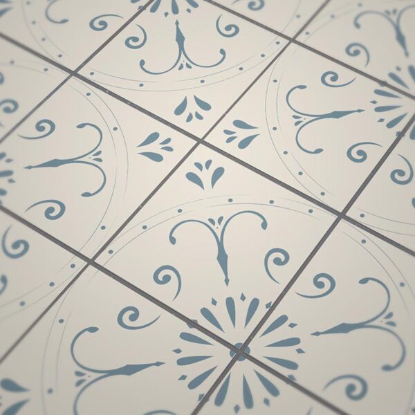 Bodenfliesenaufkleber Beige ornamente in Beige