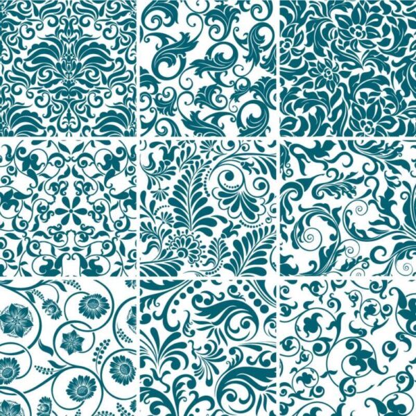 Fliesenaufkleber Barok floral in Beige