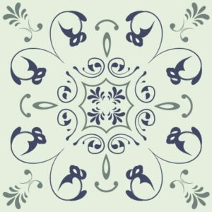 Fliesenaufkleber für Bad und Küche - Floral - Cafe Paris