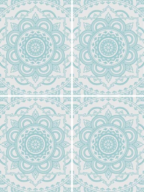 Fliesenaufkleber mandala ornamente in Pastell