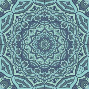 Fliesenaufkleber mandala ornamente in Pastell