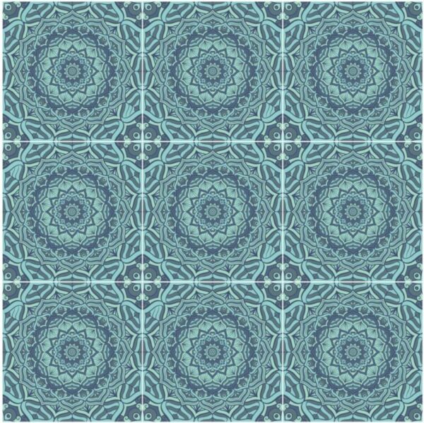 Fliesenaufkleber mandala ornamente in Pastell