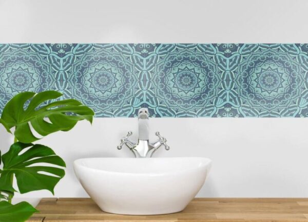 Fliesenaufkleber mandala ornamente in Pastell