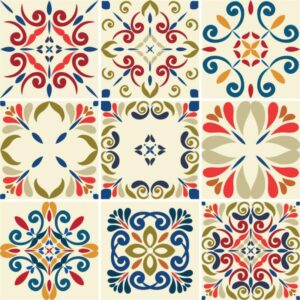 Fliesenaufkleber in Beige