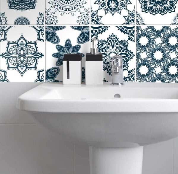 Fliesenaufkleber in Beige