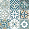 Fliesenaufkleber ornamente Patchwork in Beige