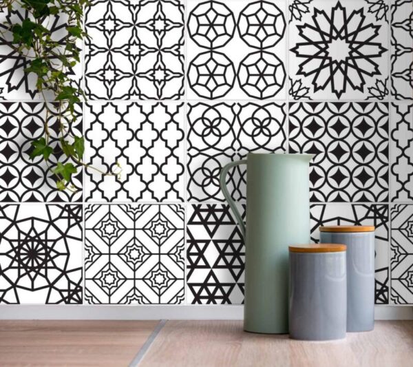 Arabisch Arabisch geometrisch in Schwarz