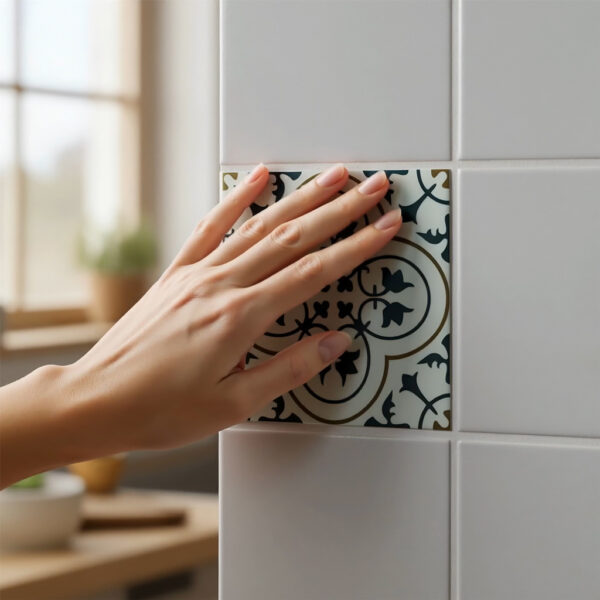 Fliesenaufkleber azulejo ornamente in Blaugrün