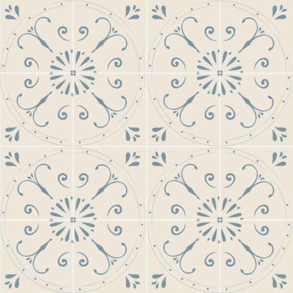 Fliesenaufkleber Beige ornamente in Beige