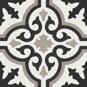 Fliesenaufkleber ornamente Traditionell in Anthrazit