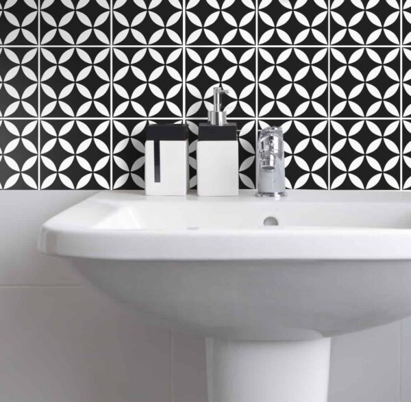 Fliesenaufkleber in Beige