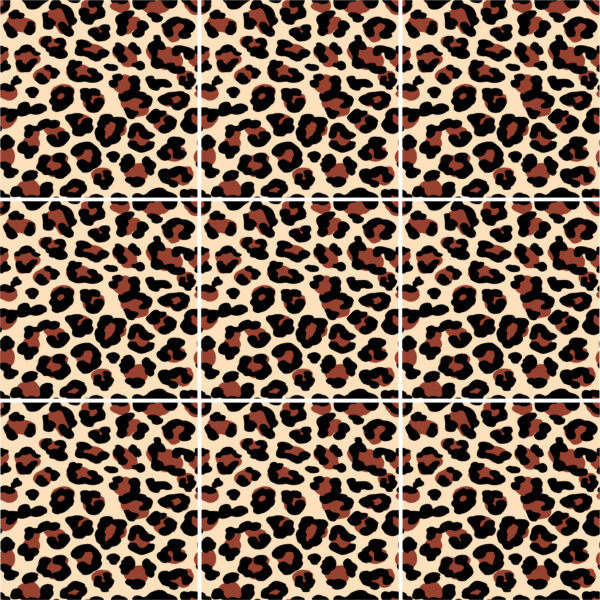 Fliesenaufkleber für Küche und Bad im trendigen Leo-Design.