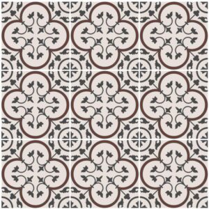 Fliesenaufkleber floral marokkanisch in Creme