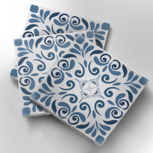 Fliesenaufkleber floral ornamente in Pastell