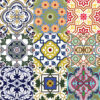 Fliesenaufkleber Bunt mexikanisch in Mehrfarbig