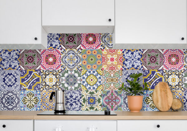 Fliesenaufkleber Bunt mexikanisch in Mehrfarbig fuer die Kueche