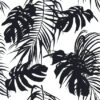 Fliesenaufkleber jungle Monstera in Schwarz