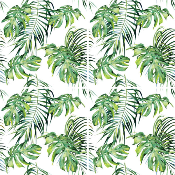 Fliesenaufkleber jungle Monstera in Beige