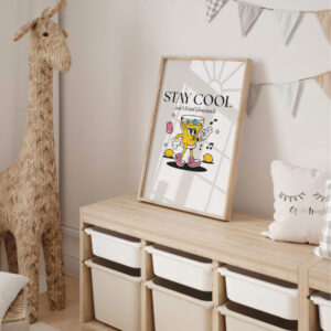 Pop-Art-Poster "Stay Cool and Drink Lemonade" Im Kinderzimmer