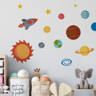 Wandtattoo Planeten Sonnensystem Weltraum - Kinderzimmer - Mehrteilig