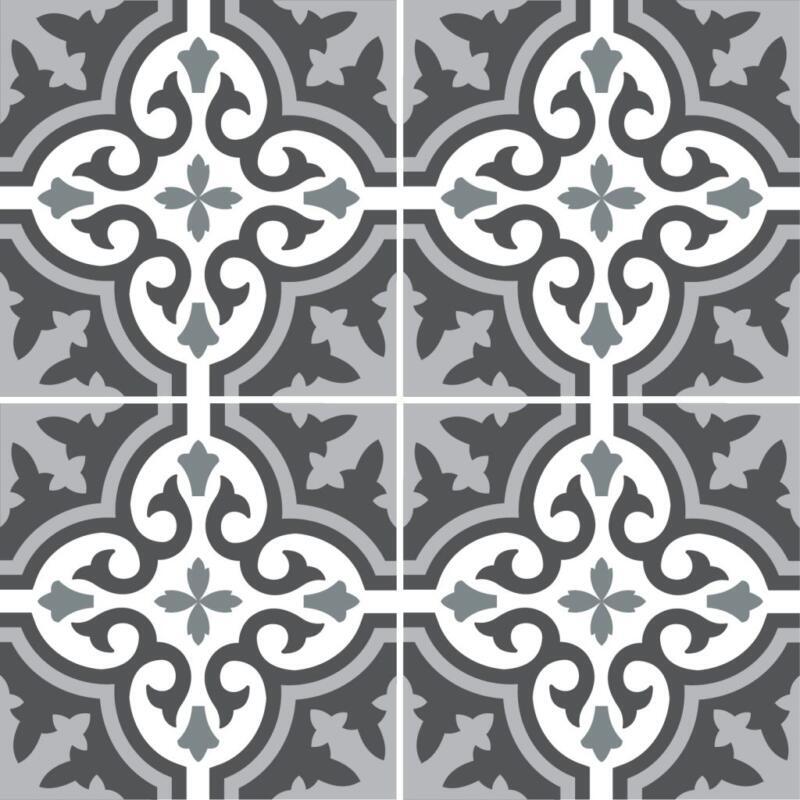 Bodenfliesenaufkleber für Küche und Badezimmer - Marokkanisch Grau – Bild 2