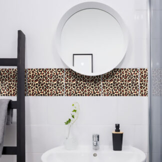 Fliesenaufkleber leo leo-muster in Leopard fuer das Bad