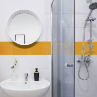 Fliesenaufkleber für Küche und Badezimmer - Senfgelb