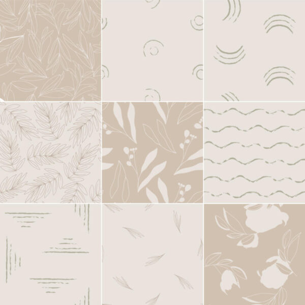 Fliesenaufkleber Blätter Blumen in Pastell