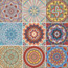 Fliesenaufkleber für Küche und Badezimmer - Mandala Bunt