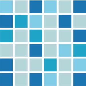 Fliesenaufkleber Badezimmer geometrisch in Blau