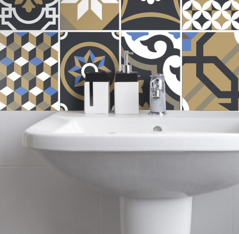 Fliesenaufkleber für Küche & Badezimmer - Orientalisch Geometrisch Patchwork – Bild 2