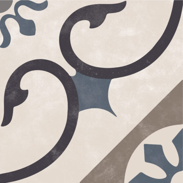 Fliesenaufkleber ornamente portugiesisch in Anthrazit