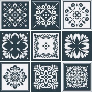 Fliesenaufkleber für Küche und Bad - Portugiesisch Blaugrau