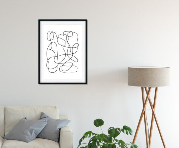 Kunstdrucke atmosphärisch durchgängige linie fuer das Wohnzimmer