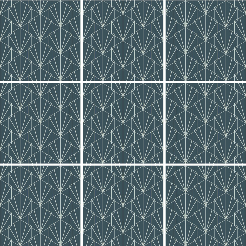 Fliesenaufkleber für Küche und Bad - Art Deco Petrol – Bild 2