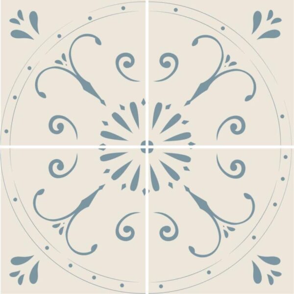 Bodenfliesenaufkleber Beige ornamente in Beige