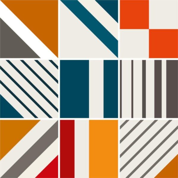 Fliesenaufkleber Abstrakt Formen in Beige