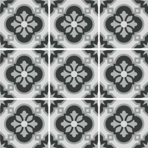 Fliesenaufkleber für Bad Deko u. Küche - Azulejo Grau