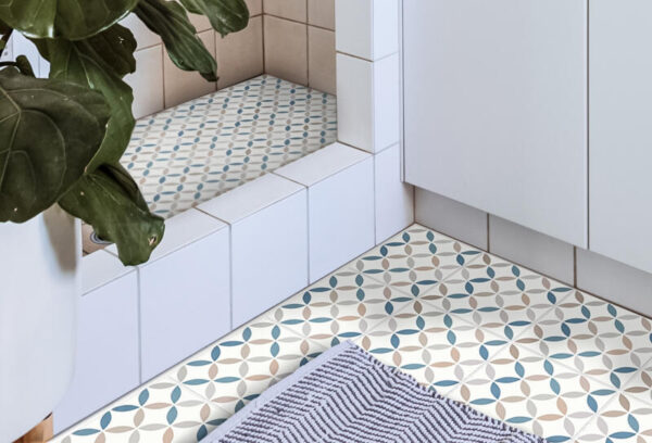 Bodenfliesenaufkleber Lebensblume marokkanisch Geometrisch