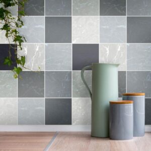 Fliesenaufkleber Anthrazit Marmor in Anthrazit