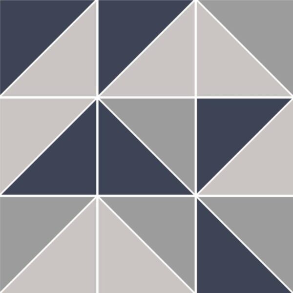 Fliesenaufkleber Badezimmer geometrisch in Dunkelblau