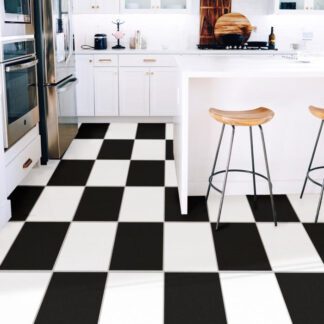 Bodenfliesenaufkleber für Küche und Badezimmer - Karo