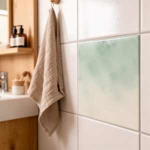 Fliesenaufkleber Mint Pastell in Beige fuer das Bad